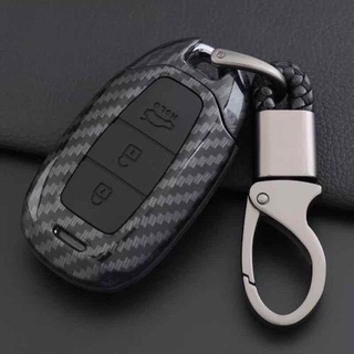 Ốp chìa khoá carbon xe Hyundai Santafe 2016-2023 - tặng kèm móc chìa khoá