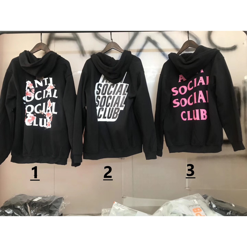 Anti Social Social Club × HONDA /LOGO Hoodie BLACK