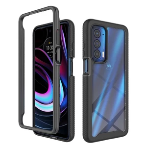 Dành Cho Motorola Edge 2021 Toàn Thân Trong Suốt Cả Thân Ốp Lưng Chống Sốc Lai Giáp Vỏ Điện Thoại