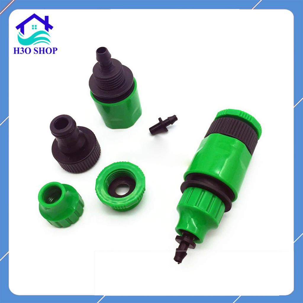 Bộ Nối Nhanh Kèm Khớp Nối Với Vòi Nước Tưới Cho Hệ Thống Tưới đầy đủ ren vặn vòi nước và đầu ra nhanh