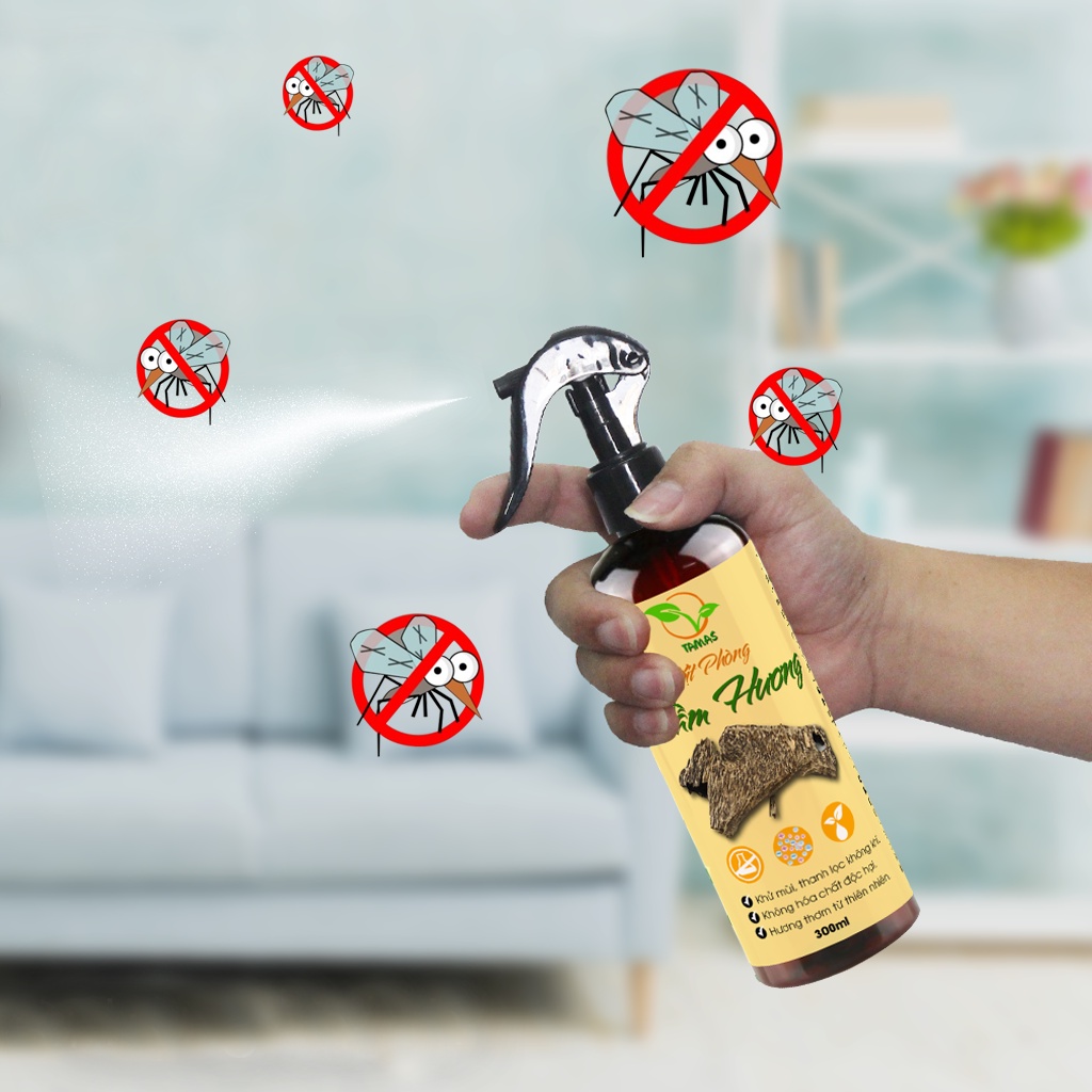 Ảnh Xịt Phòng Thơm Lâu Trầm Hương TAMAS Chai 100-300ml, Khử Mùi, Thơm Dai, Quyến Rũ Như Hương Thơm Nước Hoa 4
