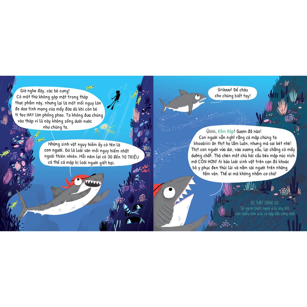 Ảnh Sách - Bí Kíp Sinh Tồn Của Loài Cá Mập Chân Chính - khoa học cho bé - Crabit Kidbooks 1
