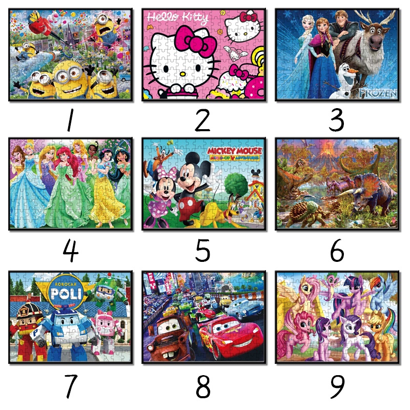 Ảnh Set 126 miếng xếp hình LEQIAZHIXING công chúa Disney/ Ultraman/ Hello Kitty cho bé 6-8 tuổi 2