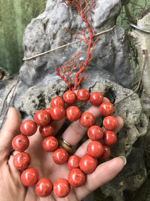 Vòng tay san hô đỏ 12ly