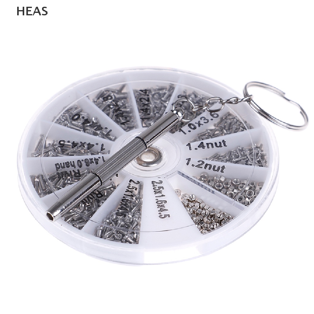 Set 600 Ốc Vít Nhỏ + Tua Vít Sửa Kính Mắt Tiện Dụng Id