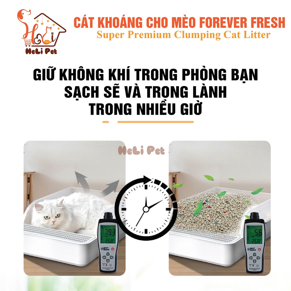 Ảnh Cát Vệ Sinh Cao Cấp Cát Khoáng Dùng Cho Khay Vệ Sinh, Máy Vệ Sinh Cho Mèo 4Kg Siêu Vón Không Bụi HeLiPet 4