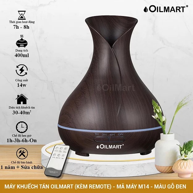 Ảnh Máy Xông Tinh Dầu Oilmart, Phun sương, tạo ẩm và khuếch tán tinh dầu 2