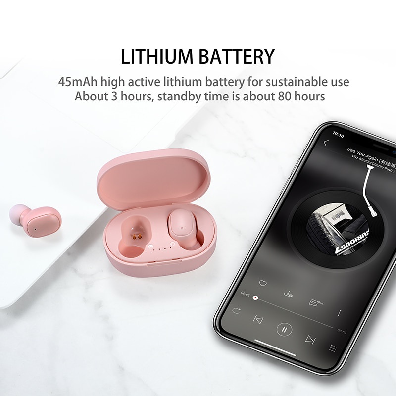 Tai nghe không dây A6S TWS Kèm Mic Chống Ồn Chống Thấm Nước