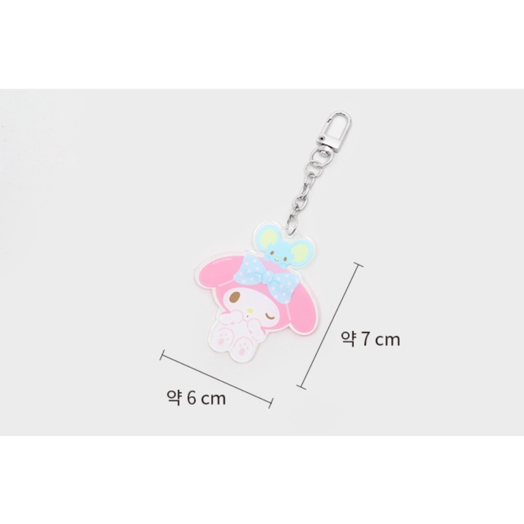 [Sanrio] Túi Acrylic MyMelody Charm 3 Loại Cho Tai Nghe / Túi / Túi, v.v. Koreadaiso