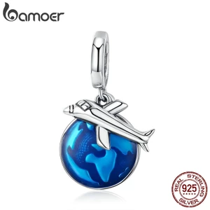 Mặt dây chuyền BAMOER SCC664 hình máy bay thiết kế tinh tế đáng yêu