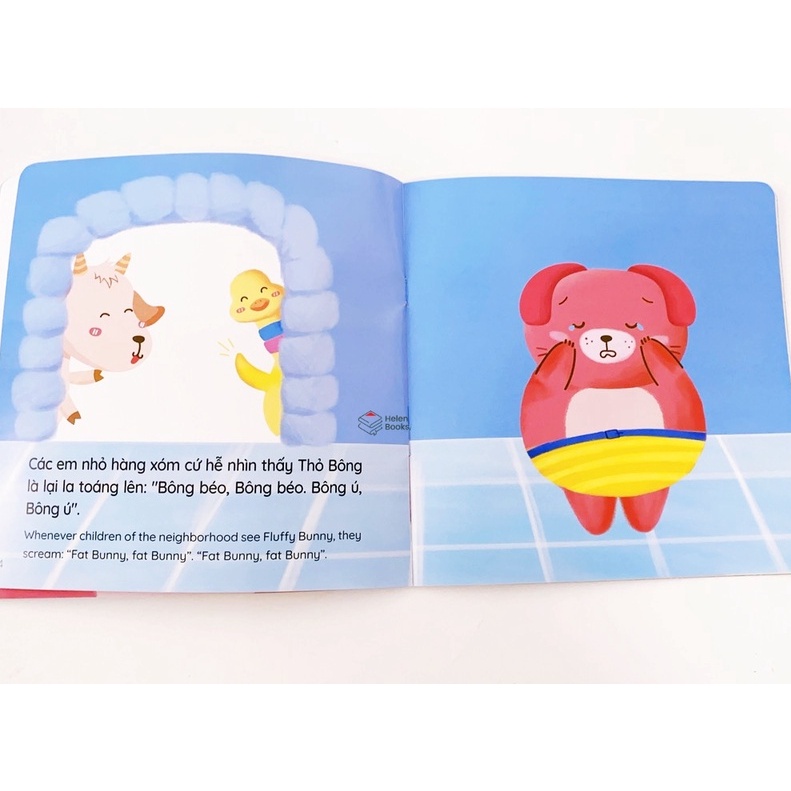 Sách - Bộ Ehon Kĩ năng sống Thỏ Bông Song Ngữ Việt Anh có File quét mã QR (Bộ 5 cuốn)