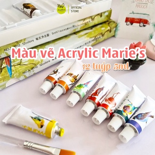 Bộ màu vẽ acrylic Marie’s 12 tuýp 5ml
