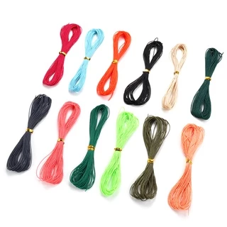 St.kunkka 10M 1mm Bông sáp nhiều màu Sợi dây bện Dây đeo tay Làm đồ trang sức