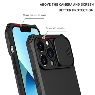 Ốp Điện Thoại Siêu Mỏng Chống Sốc Có Thanh Trượt Bảo Vệ Camera Cho iphone 13 Pro Max 7 8 Plus X Xs Max XR