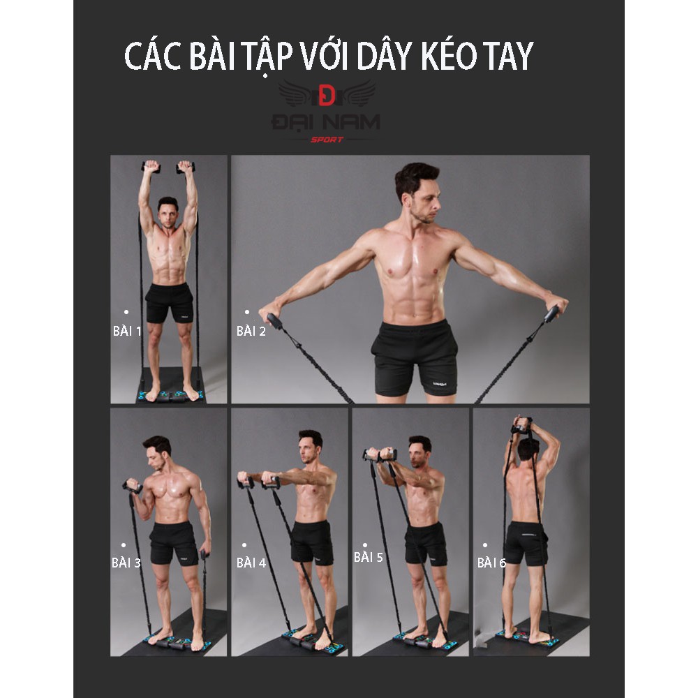 Ảnh Bộ Dụng Cụ Chống Đẩy Đa Năng 3 Trong 1 Tích Hợp Tập Bụng,Dây Kéo Tay Đại Nam Sport + Tặng Kìm Và Găng 2