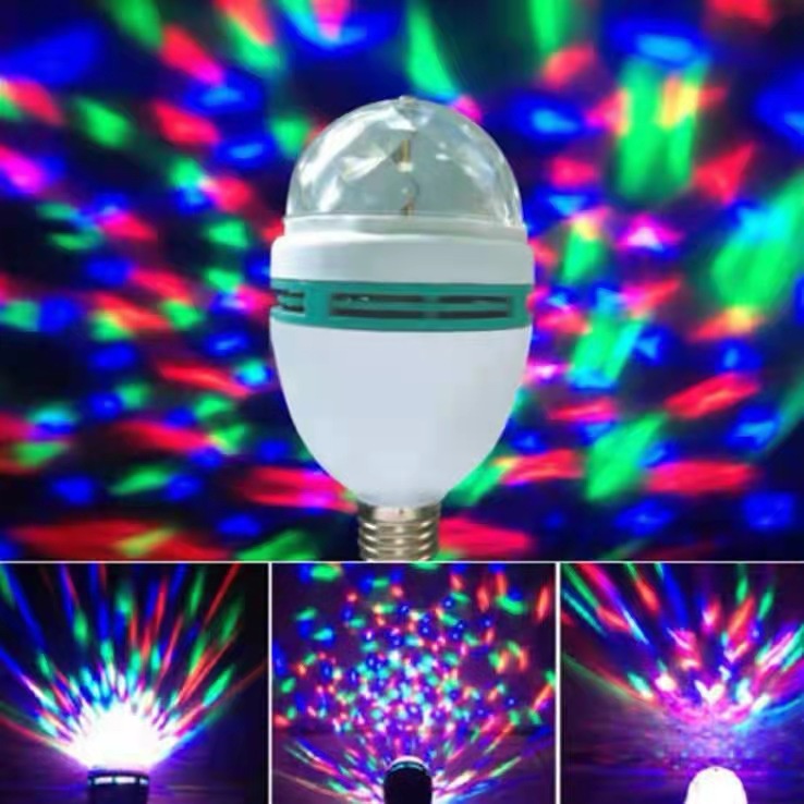 đèn led xoay 7 màu tự động