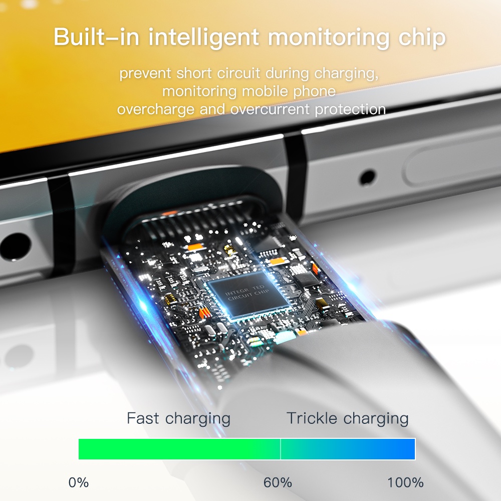 Ảnh Cáp sạc nhanh Essager 3A Type C/Micro/iP Usb 0.25m/1m/2m/3M cho điện thoại Android 4