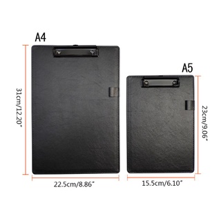 DE Da PU A5 Tập Tin Kẹp Giấy Ban Viết Miếng Lót Tài Liệu Văn Phòng Phẩm Clipboard Kẹp Thư Mục Tập Tin A5 Viết Pad Clipbo