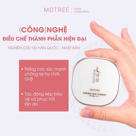 Ảnh Cushion Chống Nắng Vật Lý Lựu Sâm Motree, Kem Dưỡng Dùng Cho Mọi Loại Da Natural Sun Cushion SPF50+ PA+++ 3