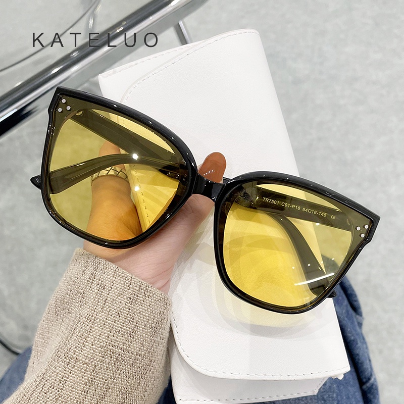 Ảnh Kính mát phân cực gọng vuông TR90 KATELUO TR7501 thời trang cho nam nữ 3