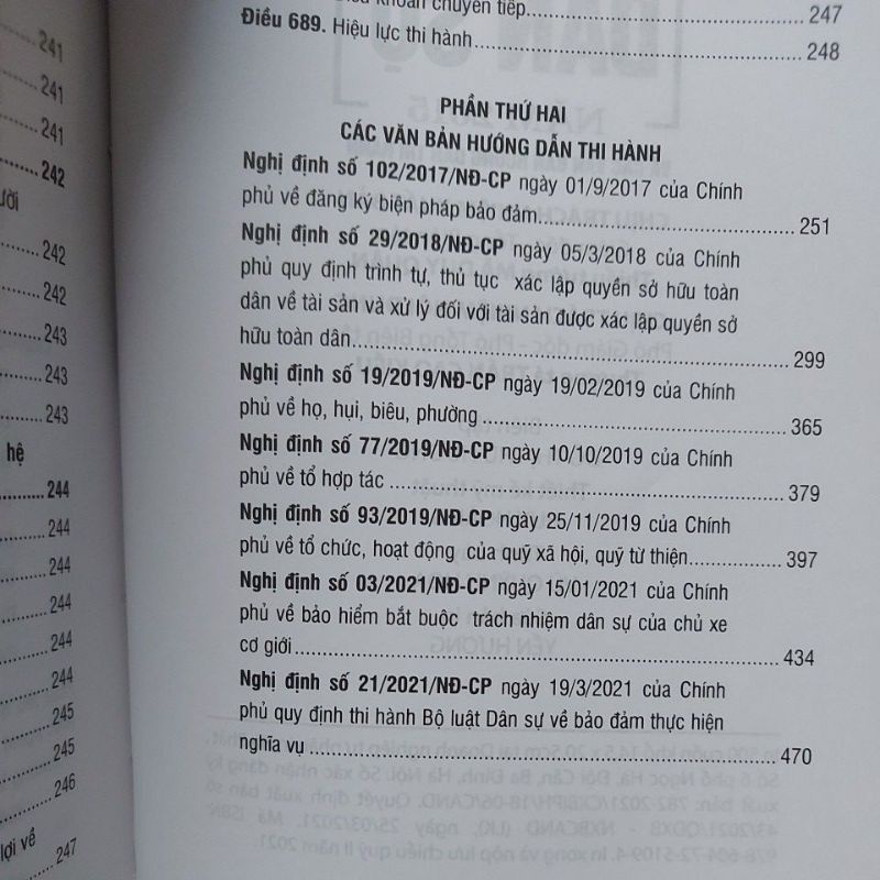 Sách - Bộ luật dân sự năm 2015 và Các văn bản hướng dẫn thi hành (NXB Công an nhân dân)