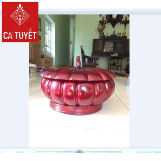 (NEW) KHAY ĐỰNG BÁNH MỨT KẸO CAO CẤP GỖ HƯƠNG NGUYÊN KHỔI QUẢ BÍ CÓ ĐẾ XOAY - SIZE TO ( ẢNH THẬT 100%)