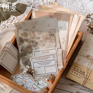 Set 30 tờ giấy in hoa phong cách vintage trang trí sổ lưu niệm