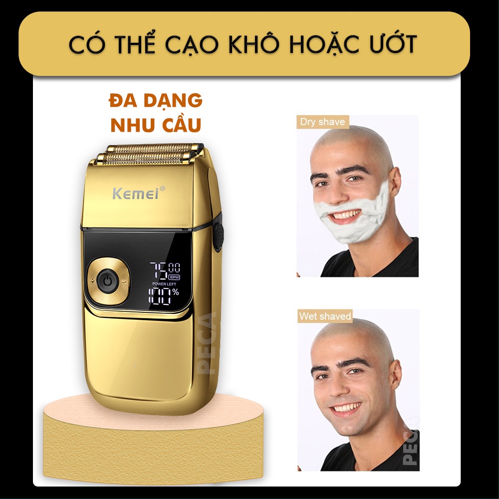 Ảnh Máy cạo râu Kemei KM-2028 màn hình LCD thông minh 3 tốc độ cắt- có thể fade tóc - phân phối chính hãng 1