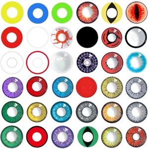 Lens mắt hóa trang / halloween / full tròng / hoạ tiết sáng màu nổi bật LUNA EYES