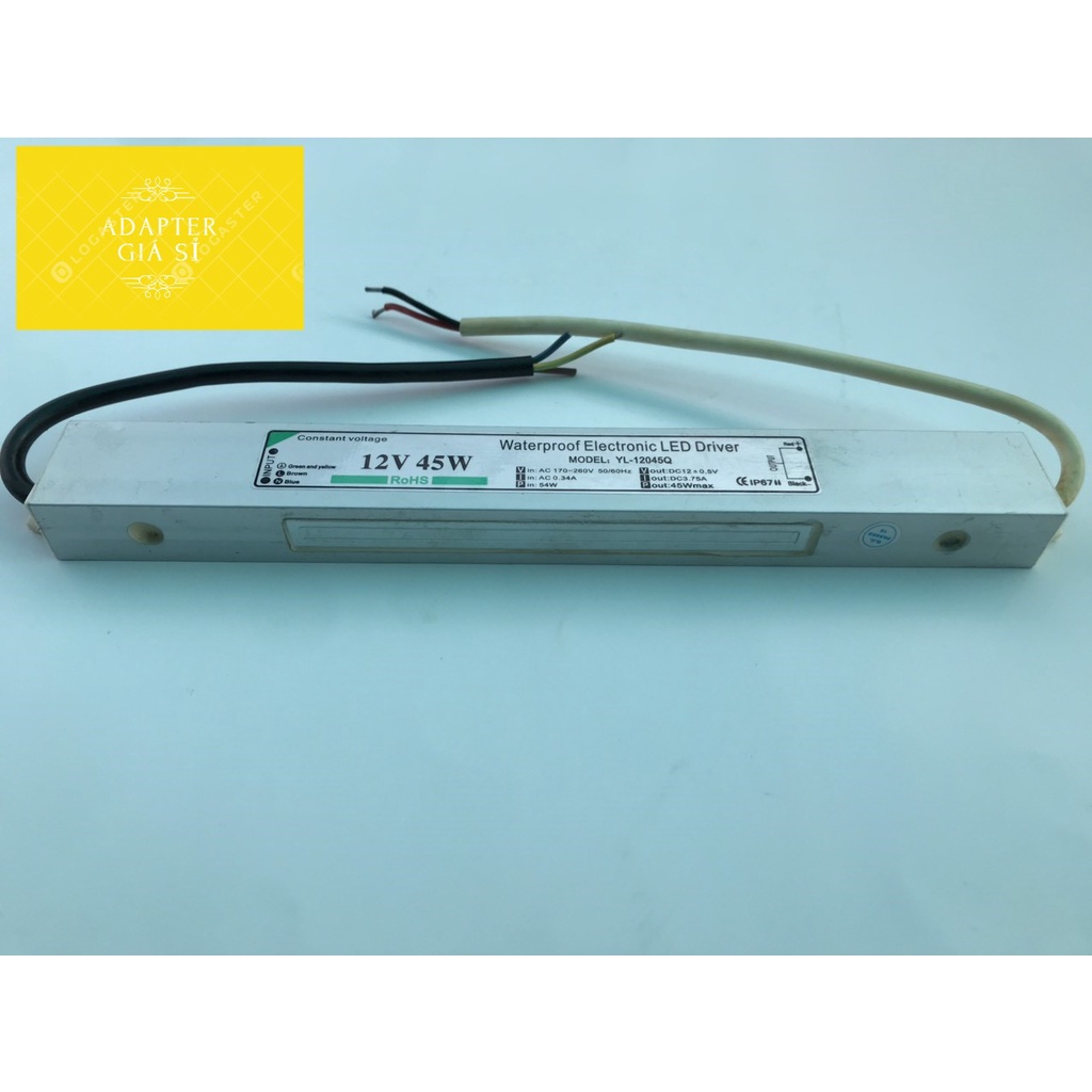 Nguồn LED 12V 45W chống nước IP67