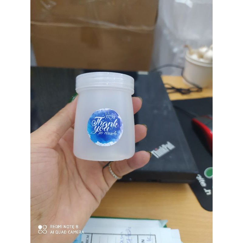 HỦ SỮA CHUA MINI 60ML KÈM NẮP VÀ TEM CUTE | Shopee Việt Nam
