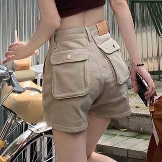Phiên Bản Hàn Quốc Kaki Quần Short Denim Mùa Hè Mỏng Cao Cấp Ôm Hơn Nhìn Quần Short Hot Girl Loose Casual a Hot Pants