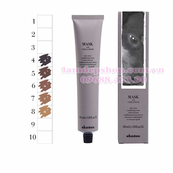 Nhuộm Tóc Davines Mask With Vibrachrom Mã Màu Tự Nhiên Ấm (100ml) (cần mua thêm trợ nhuộm)