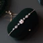 Lắc tay bạc nữ TLEE cỏ bốn lá đá trắng lấp lánh dây rút bạc 925 cao cấp TLEE JEWELRY LT0112