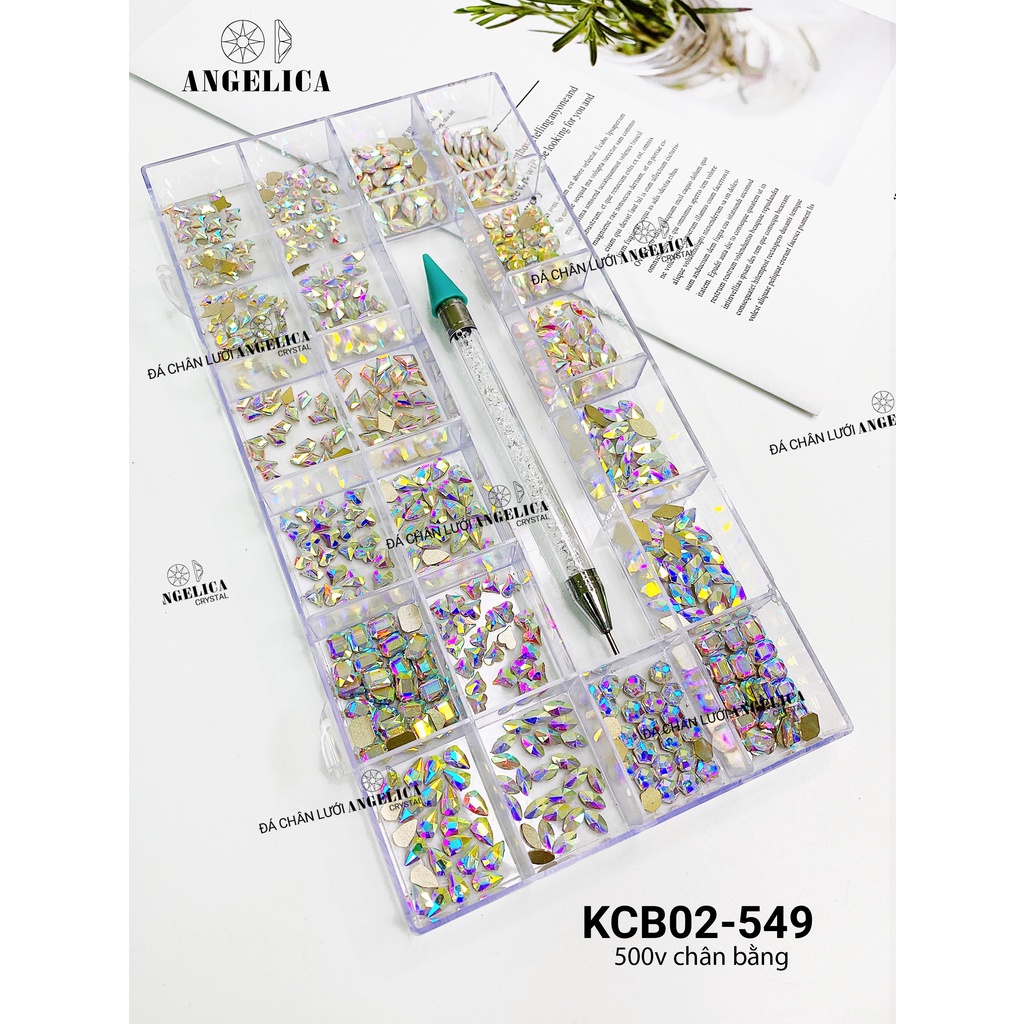 Combo Khay Đá Nail Chân Bằng Kèm Phụ Kiện Móng ANGELICA KCB-549