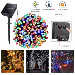 Đèn dây năng lượng mặt trời 7M 12M 22M Đèn LED dây đèn cổ tích Đèn ngoài trời chống nước Giáng sinh Trang trí tiệc