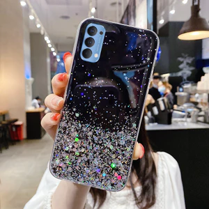Ốp điện thoại dẻo trong suốt phối sequin lấp lánh cho OPPO RENO6 6 PRO 6 Z RENO5 RENO5 PRO 5G OPPO RENO 5 PRO 2021