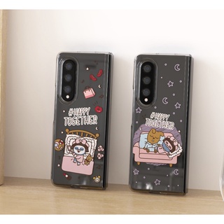 Ốp Điện Thoại Cứng Mỏng Trong Suốt Hình Kakao Friends / Happy Together Cho Galaxy Z Fold 4 Fold4 Ryan Peach