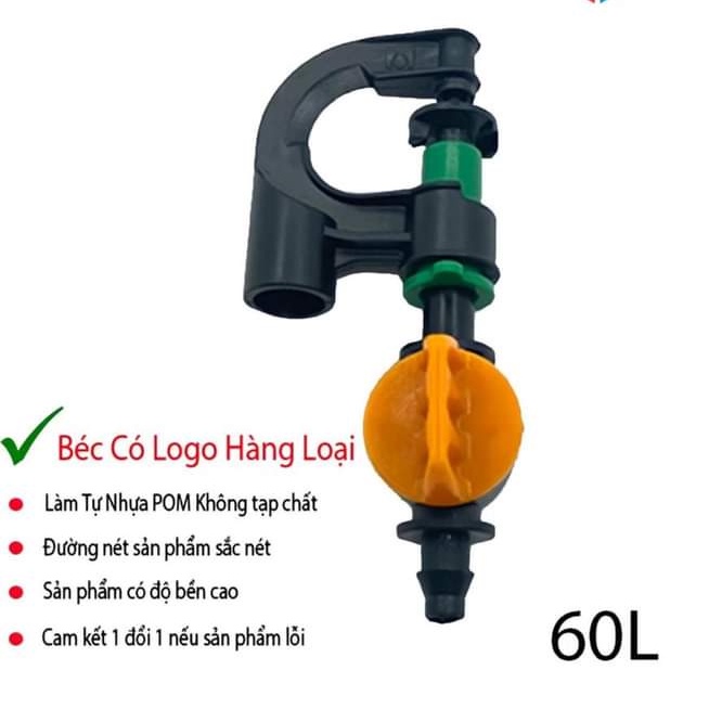 Combo 100 Béc Tưới Cây G5 cải tiến Có Van- Chống Côn Trùng- Điều Chỉnh Bán Kính Tưới