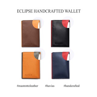 ECLIPSE HAVIAS ví đứng mini nam nữ da bò Mastrotto Ý nhập khẩu