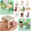 YOLOGO Ghế Thu Nhỏ Sofa Tỉ Lệ 1: 12 Đạo Cụ Ảnh Nhà Hàng Phòng Khách Gỗ Ghế Mini