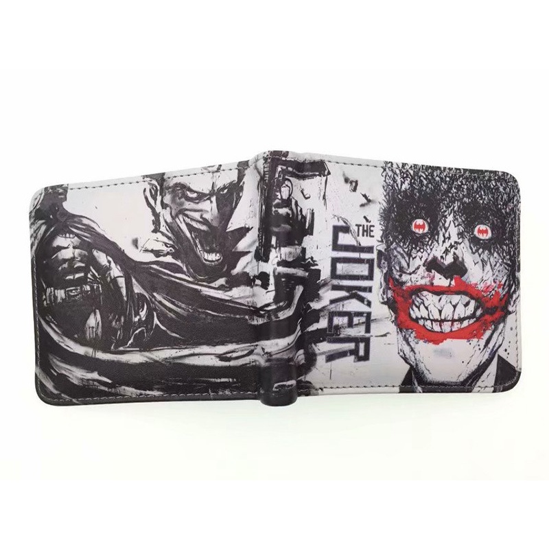 Ví ngắn gập đôi in hình Joker cá tính cho học sinh
