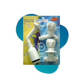 Bộ van 3 trong 1 WATERTEC màu trắng WT012L nhựa ABS/PP/POM Malaysia