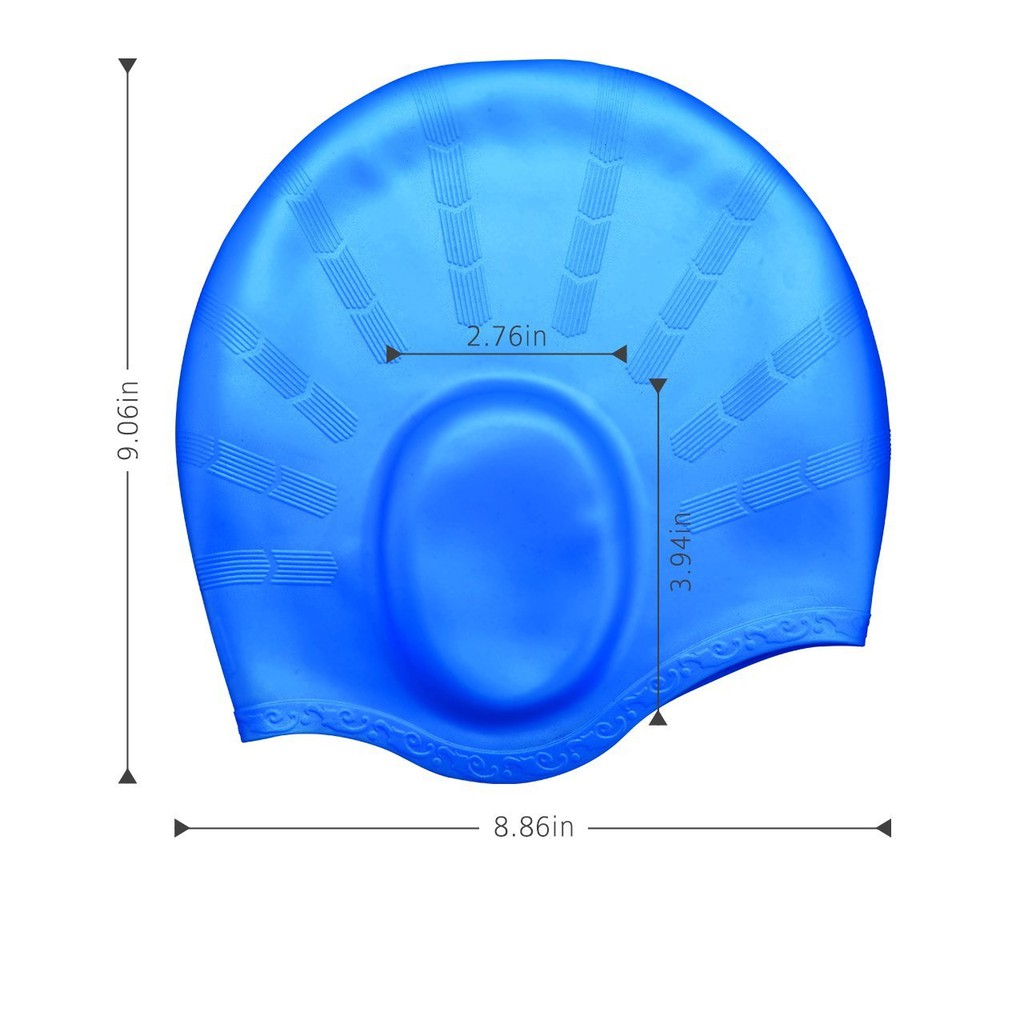 Mũ bơi người lớn nam nữ chùm tai SPORTY CA33 chất liệu silicone dùng được cho bé trên 6t