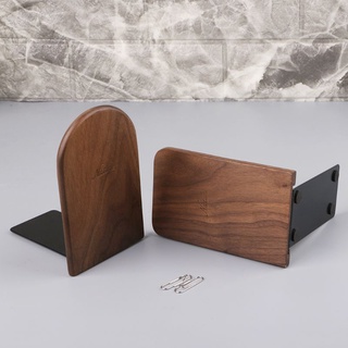 DE Walnut Desktop Organizer Desktop Office Home Bookends Bookends Book Ends Stand Holde