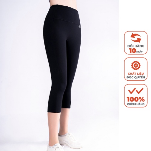 Quần Legging Lửng Tập Gym Yoga All Day Livan Sport Co Giãn Cao Cấp Màu Đen