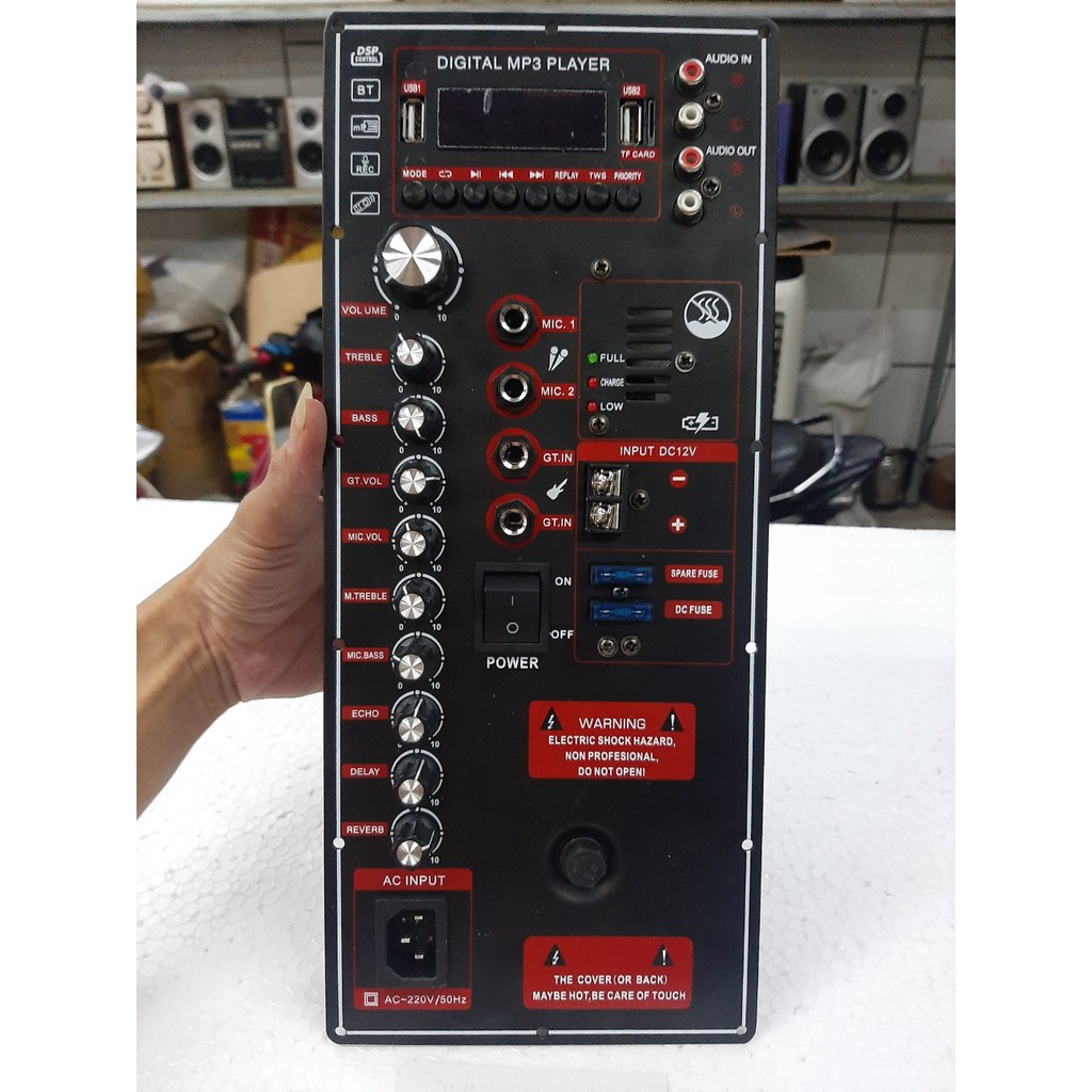 GiaDungHP Bo mạch loa kéo nguồn xuyến có eco reverb-Mạch reverb ...