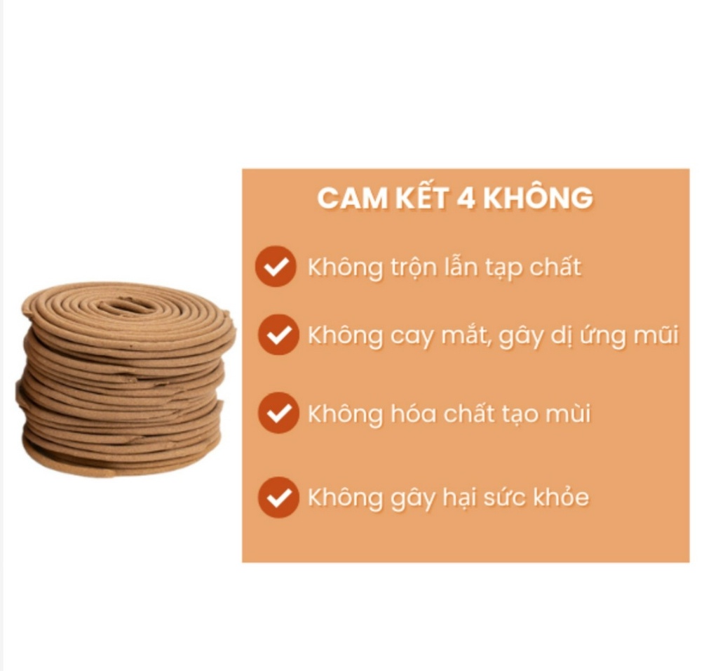 Mô tả Nhang khoanh trầm hương sạch xông nhà, hương vòng thơm dịu nhẹ THIÊN MỘC HƯƠNG hộp 40 khoanh - 4