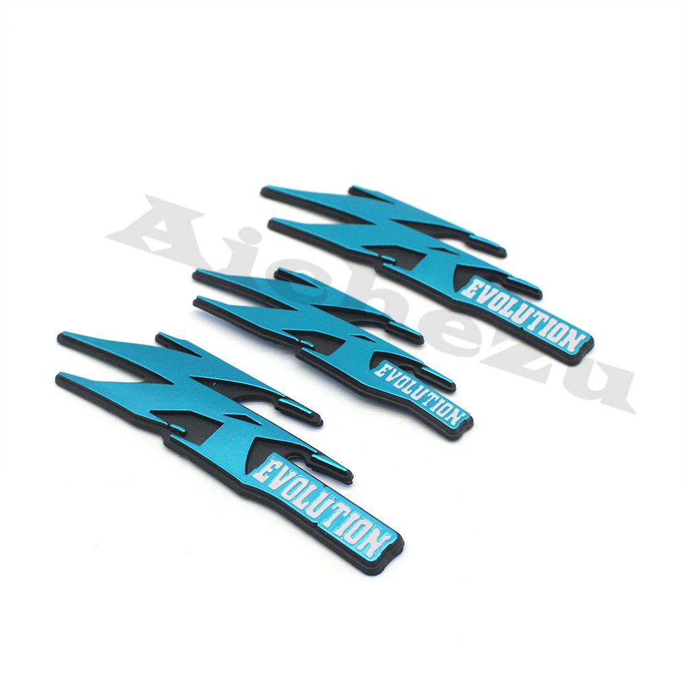Acz Xe Máy 3D Stereo Dán Đề Can Xe Tay Ga Thân Fairing Xanh Dương / Chrome Miếng Dán Cho Yamaha JOG ZR Evolution