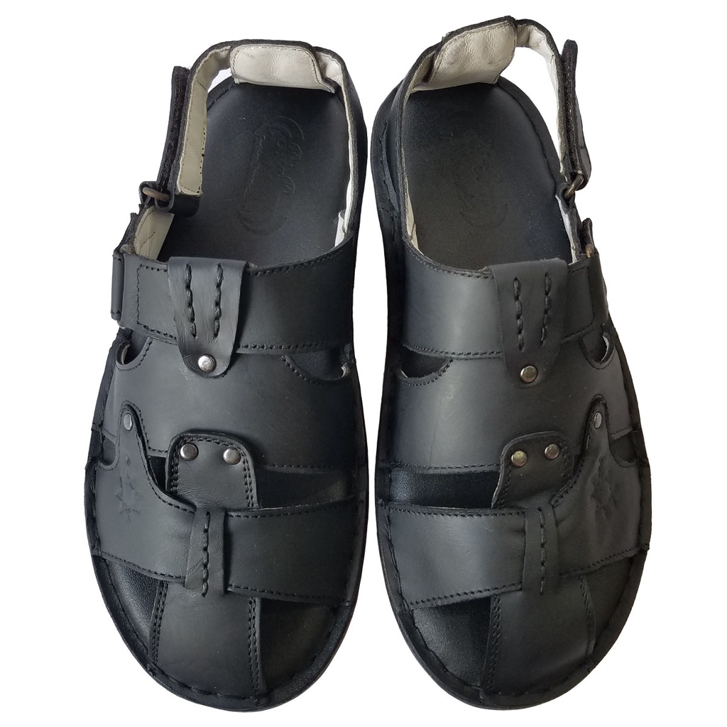 Giày Sandal Nam Bít Mũi Da Bò Thật BIGGBEN Cao Cấp HKD222